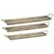 Gold Textured Long Metal Tray Set, 21.5", 23.7", & 26"